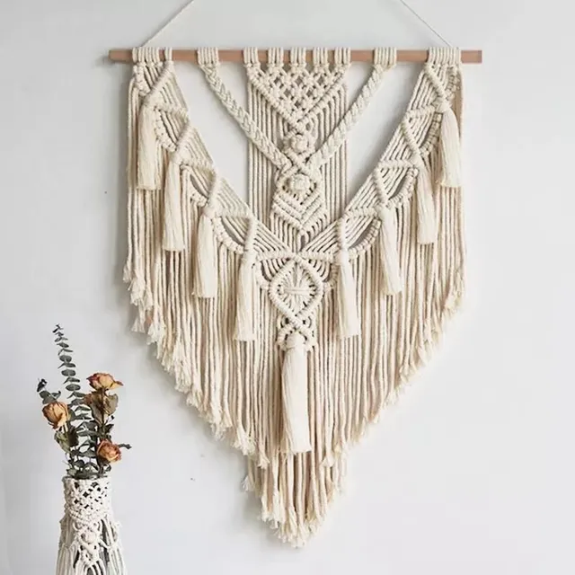 Ručne tkaná tapiséria Boho Macrame