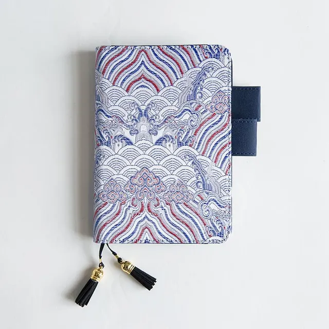 Denník s japonským textilným obalom