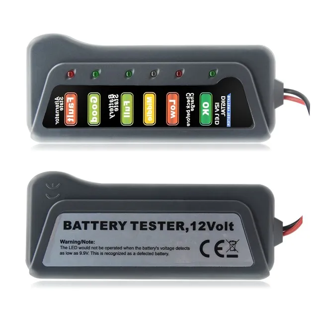Car battery and alternator tester 12V (Black)