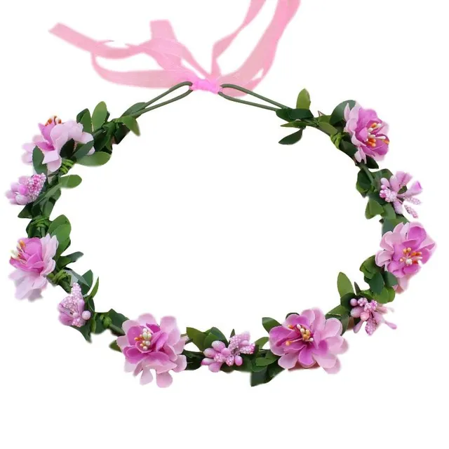 Romantic floral hair wreath