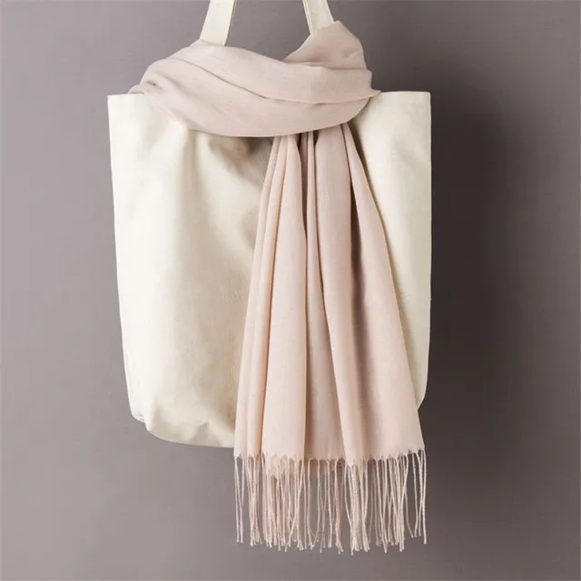 Women's monochrome cashmere scarf