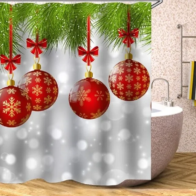 Christmas shower curtain C52