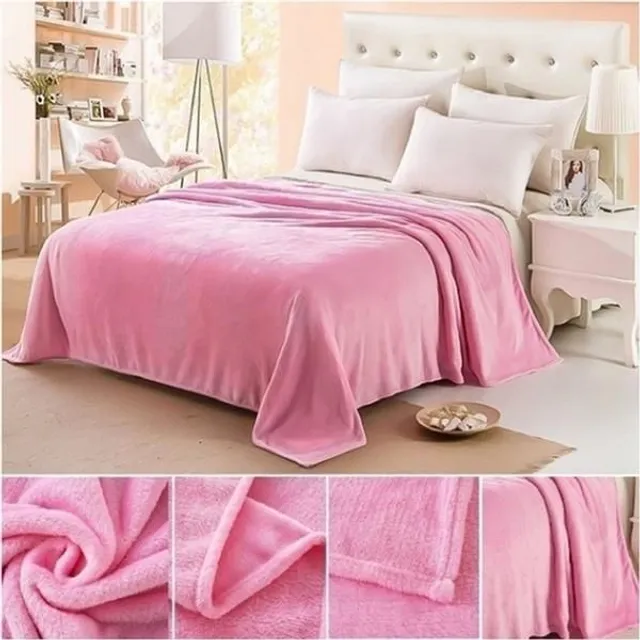 Lightweight thin mechanical flannel blanket Super warm soft blankets