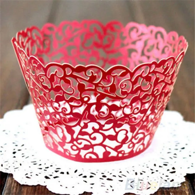 Lace muffin baskets 12 pcs