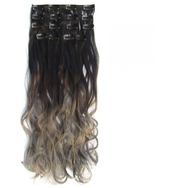 Clip in set STANDARD wavy - shade ombré