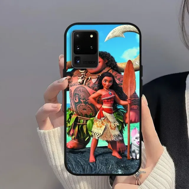 Coque en silicone de luxe pour téléphones Samsung avec des motifs des personnages préférés du film Vaiana 2