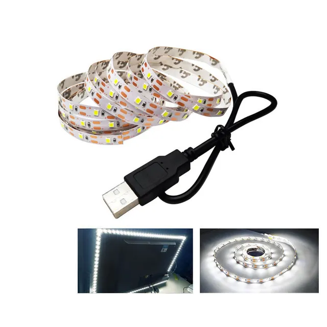 LED osvětlení na záda televize napájené USB