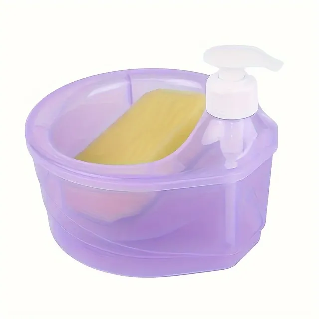 Dish dispenser with integrated sponge holder - durable plastic