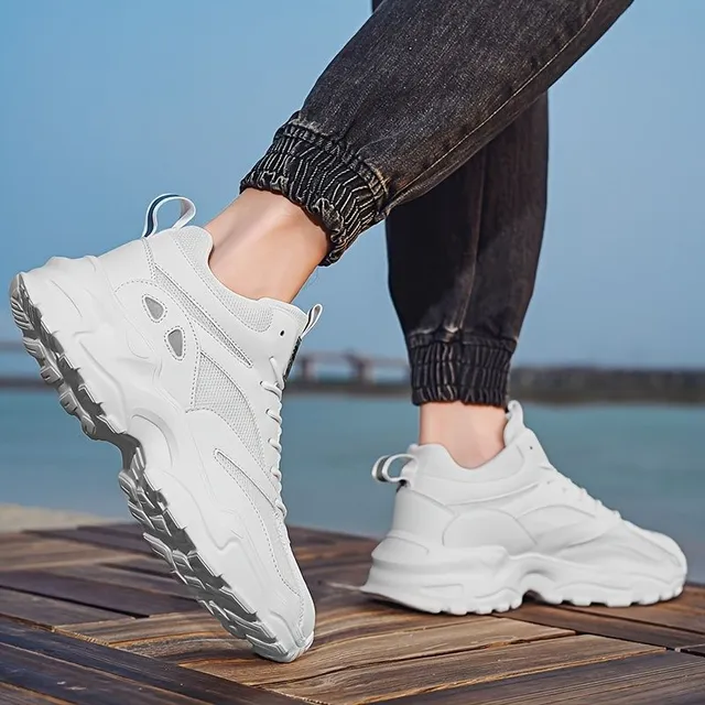 Male Trends Chunky Sneakers, Comfortable Proslip Sneakers Leisure Shoes with Soft Seat