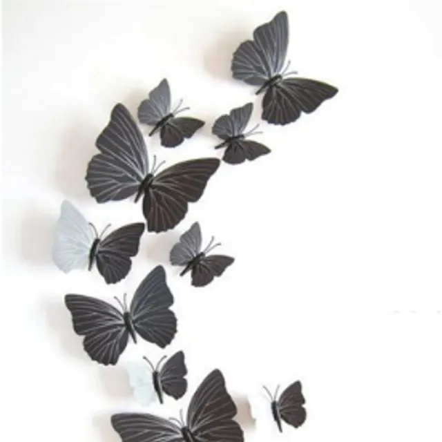 3D decoration on the wall Butterfly - 12 pcs