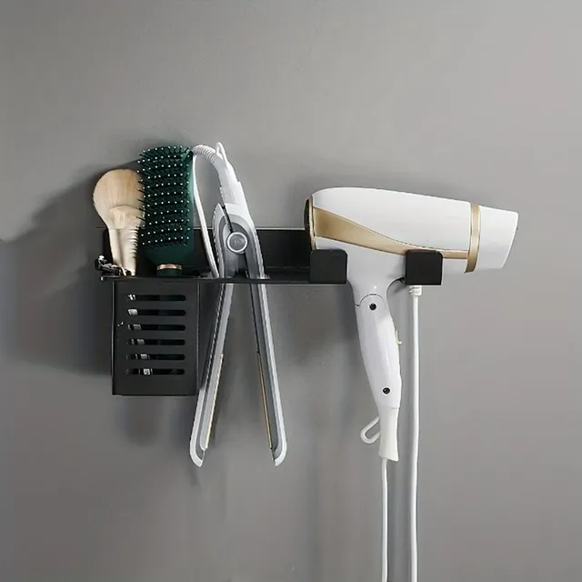 1pc Hair dryer, bathroom wall bracket, hair holder, toilet and cosmetic shelf