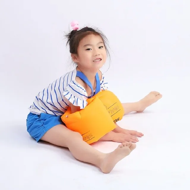 Stylish inflatable single color sleeves helping with learning swimming - more colors Rian