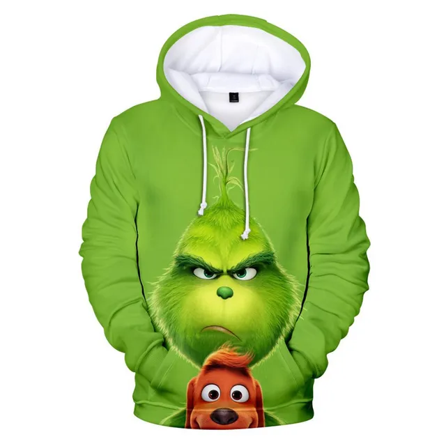 Unisex stylish hoodie Grinch with hood