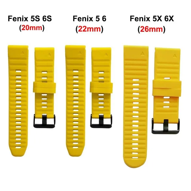 Náhradní silikonový pásek řemínek na Garmin QuickFit řady Fénix, Tactic Bravo, Forerunner, Descent, Quantix i D2 Bravo