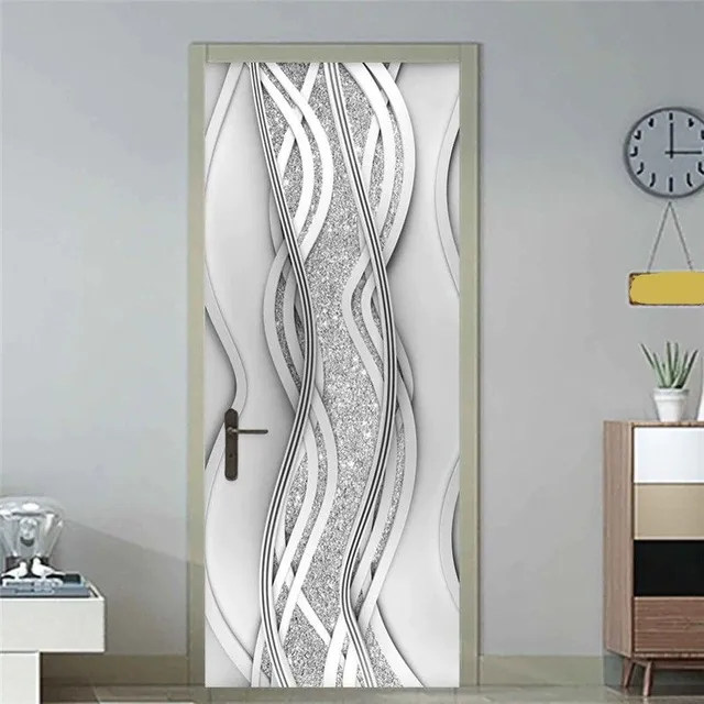 Self-adhesive wallpaper for doors