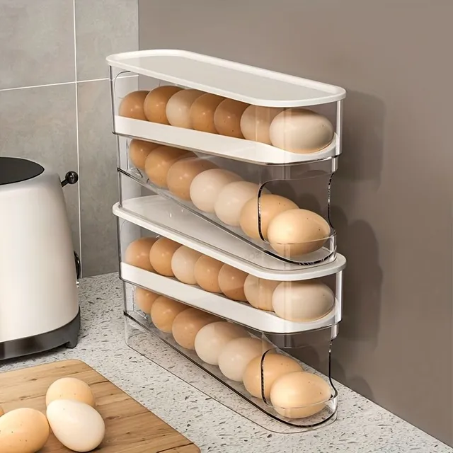 1 pc double layer egg box kitchen with chicken and duck with automatic transfer plastic box