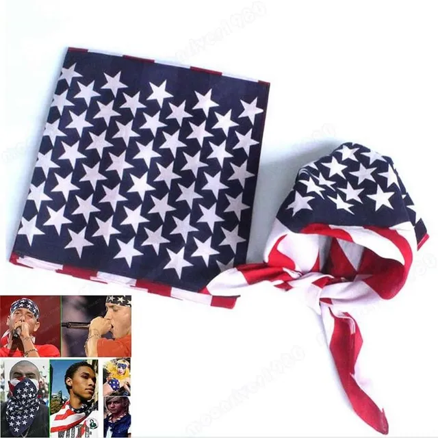 Szkaplerz z amerykańskim drukiem flagi