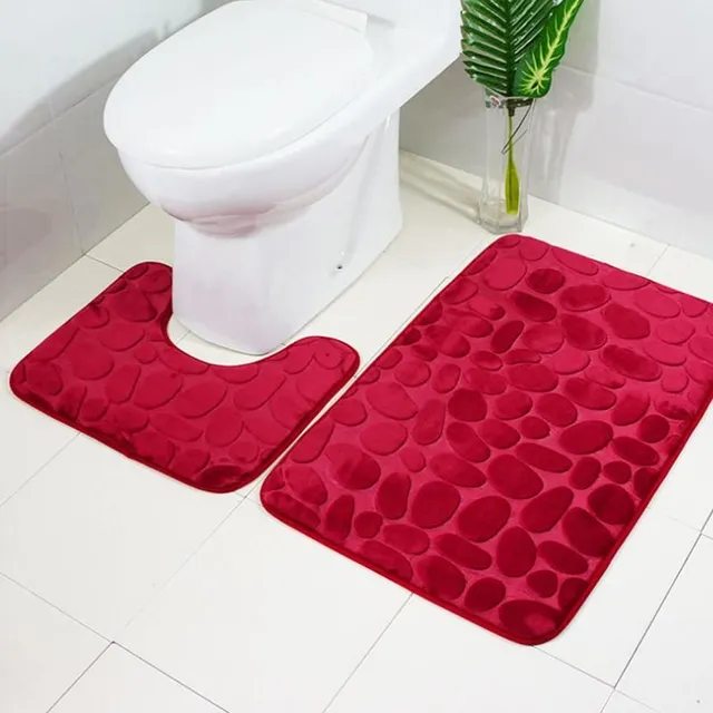 2pcs/set Pebbles Bathroom mat Set