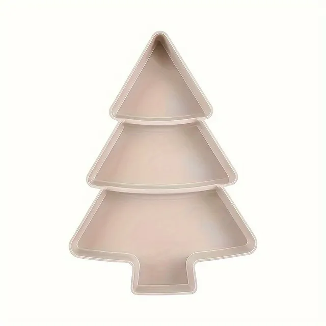 Christmas serving tray in the shape of a tree - plastic tray for fruit, nuts and small snacks