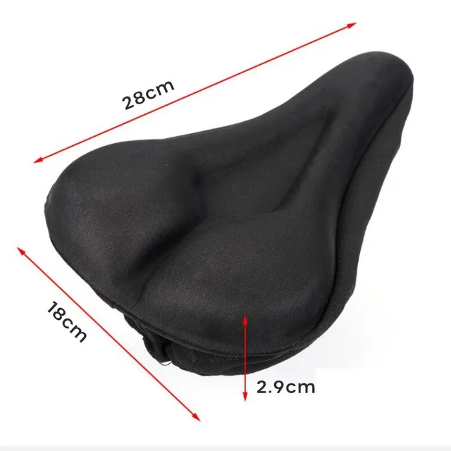Soft silicone cover for bicycle saddle