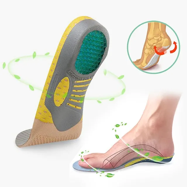 Medical shoe inserts with shock absorption function