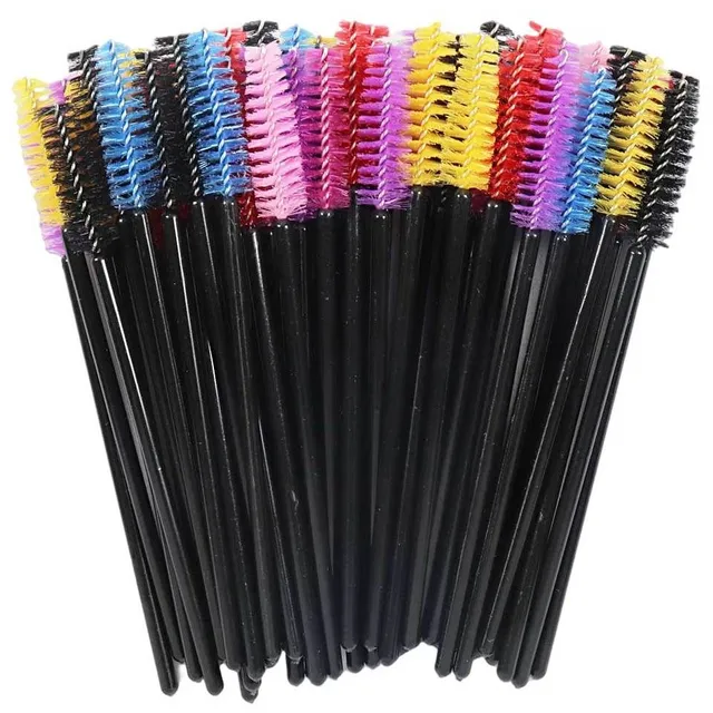 Set of practical eyelash and eyebrow brushes 50 pieces - several colour variants Borys