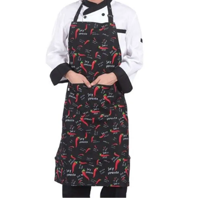 Printed kitchen apron - Chilli peppers