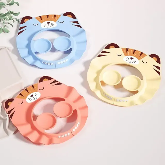 Bonnet de bain ajustable pour enfants avec protection imperméable des oreilles pour un lavage des cheveux en toute sécurité