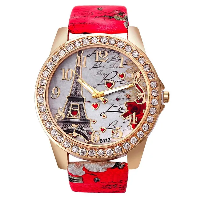 Women's Watch with Leather Belt Paris