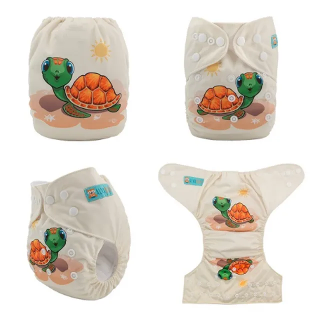 Printed diaper swimsuit for babies A2451 2