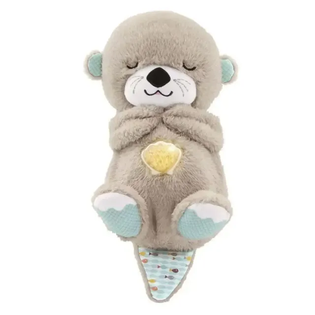 Breathing plush cute otter - Soothing glowing otter with melodies for children