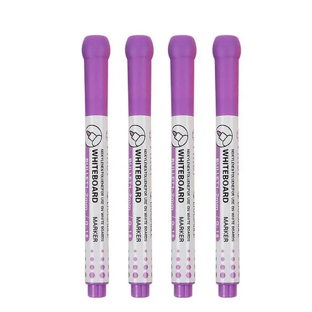 Trends set of single color classic markers on white school board 4 pcs - different colors