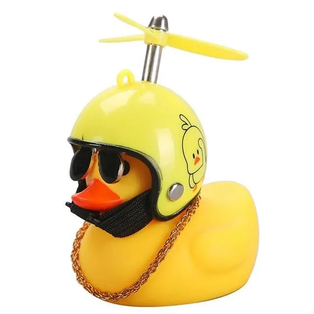 Decorative duck with car propeller