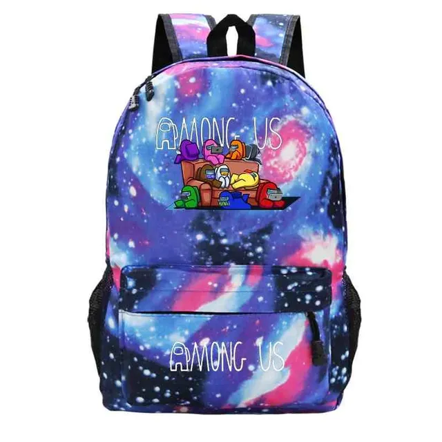 School backpack printed with Among Us characters 3