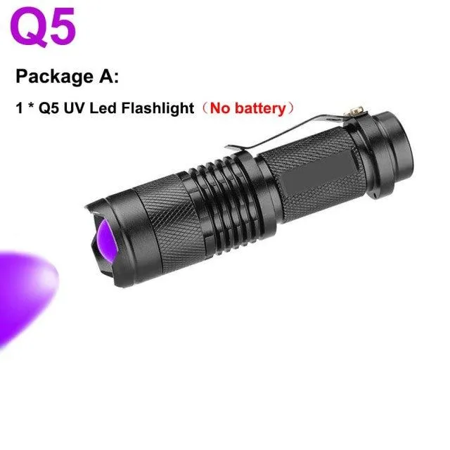 Super UV Light Zoom Flashlight