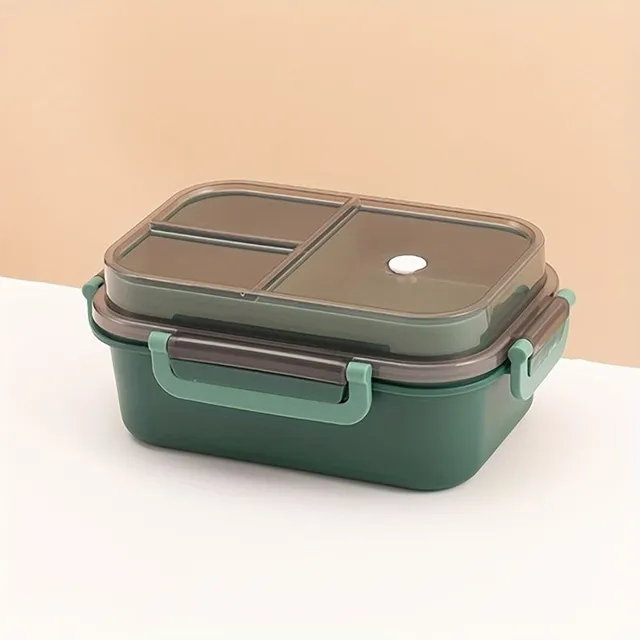 Practical two-storey microwave food box with spoon