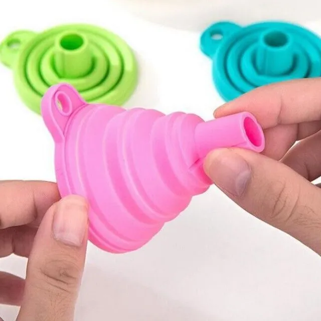 Silicone folding funnel - 2 pcs