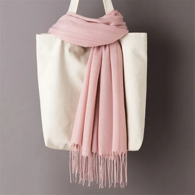 Women's monochrome cashmere scarf