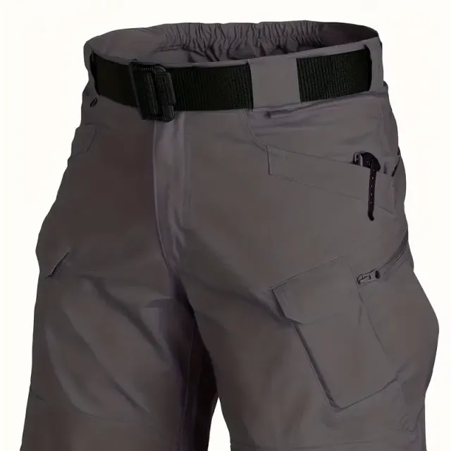 Mužské taktické nákladné šortky so zipsovými vreckami, pre väčšie veľkosti