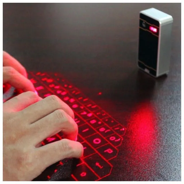 Bezdrátová laserová klávesnice Bluetooth