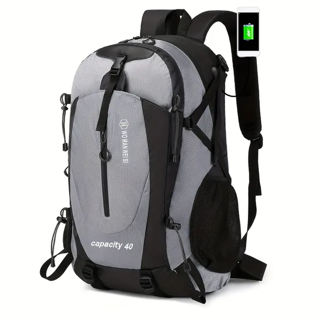 Waterproof outdoor backpack for travel and hiking with large capacity