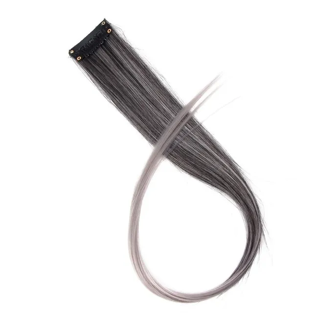 Strand of synthetic hair on clip - various colours