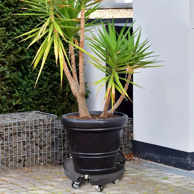 Sturdy mobile pot stand with wheels