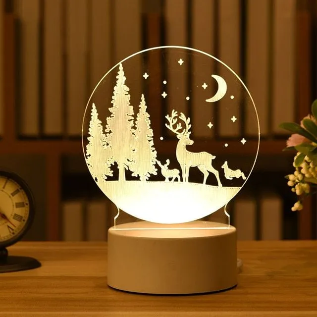 3D led night light