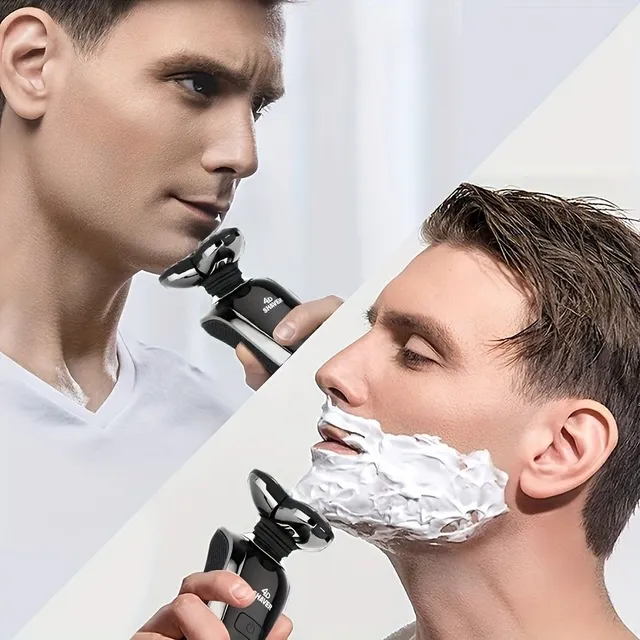 Comfortable and gentle shaving without cable: Waterproof razor with brush
