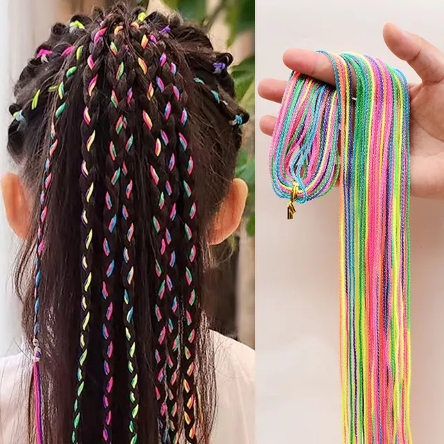 32 fire colorate de 90 cm pentru păr pentru femei și fete - Instrument DIY pentru crearea dreadlocks și împletituri