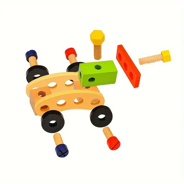 Wooden children's workshop for the development of fine motor and creativity