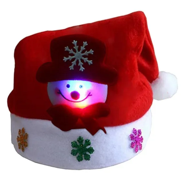 LED svítící vánoční čepice - různé druhy