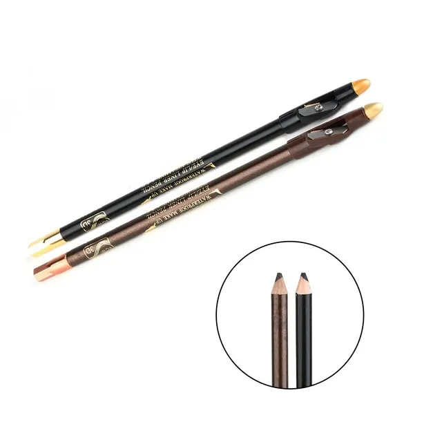 Eyebrow pencil with sharpener