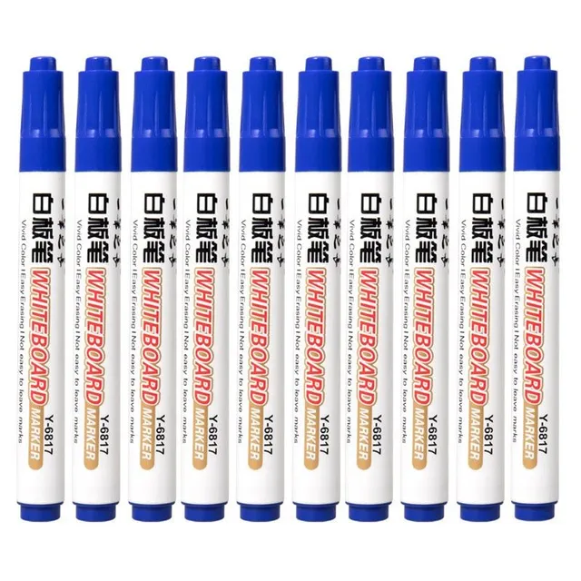 Washable school marker on white board - 10 pcs